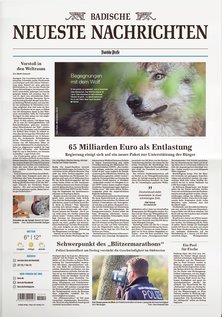 Titelblatt der Zeitschrift Badische Neueste Nachrichten