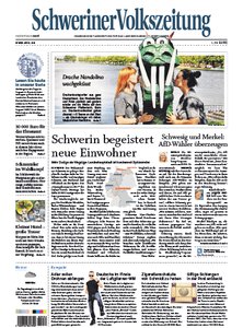 Titelblatt der Zeitschrift Schweriner Volkszeitung