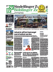 Titelblatt der Zeitschrift Sindelfinger Zeitung/Böblinger Zeitung