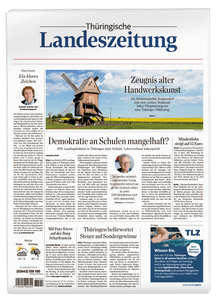 Titelblatt der Zeitschrift Thüringische Landeszeitung