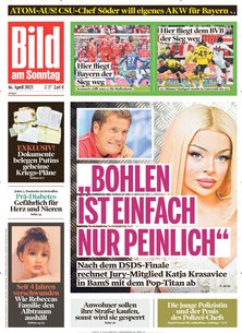 Titelblatt der Zeitschrift Bild am Sonntag im Prämienabo