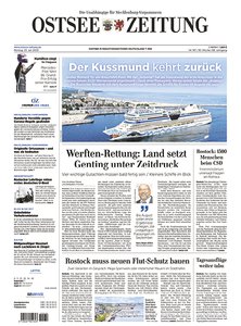 Titelblatt der Zeitschrift Ostsee-Zeitung