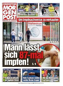 Titelblatt der Zeitschrift Morgenpost Sachsen