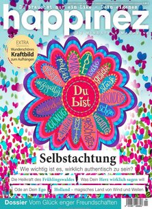 Titelblatt der Zeitschrift happinez im Geschenkabo