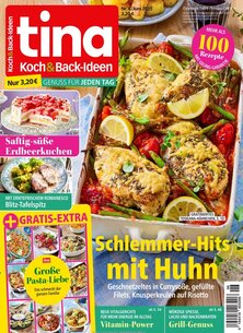 Titelblatt der Zeitschrift tina Koch & Back-Ideen im Prämienabo