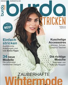 Titelblatt der Zeitschrift BURDA Stricken im Geschenkabo