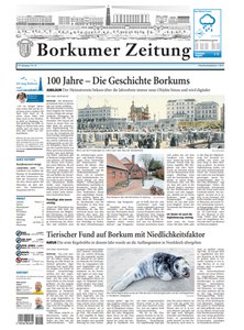 Titelblatt der Zeitschrift Borkumer Zeitung