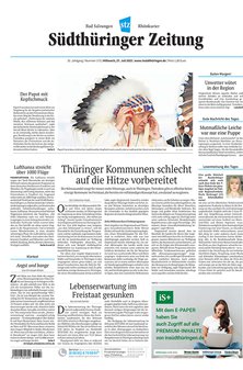 Titelblatt der Zeitschrift Südthüringer Zeitung