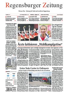 Titelblatt der Zeitschrift Regensburger Zeitung