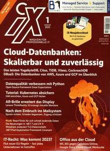 Titelblatt der Zeitschrift iX Magazin für professionelle Informationstechnik im Geschenkabo