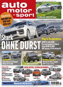 Titelblatt der Zeitschrift auto motor und sport Leser werben