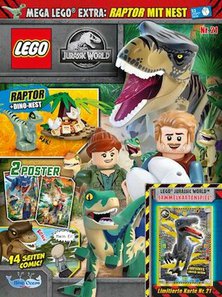 Titelblatt der Zeitschrift LEGO JURASSIC WORLD im Geschenkabo