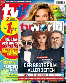 Titelblatt der Zeitschrift tv14 mit tv world im Geschenkabo