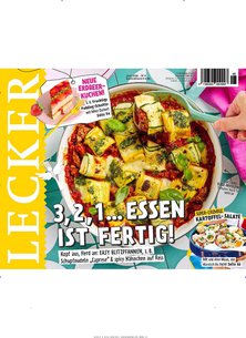 Titelblatt der Zeitschrift LECKER im Geschenkabo