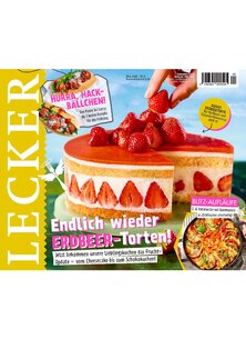 Titelblatt der Zeitschrift LECKER im Prämienabo