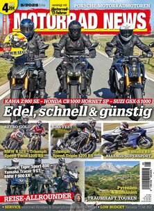 Titelblatt der Zeitschrift MOTORRAD NEWS im Geschenkabo