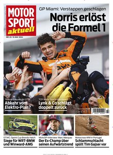 Titelblatt der Zeitschrift MOTORSPORT aktuell im Prämienabo