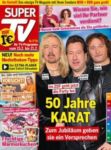 Titelblatt der Zeitschrift SUPER TV im Geschenkabo