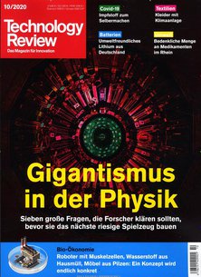 Titelblatt der Zeitschrift Technology Review im Geschenkabo