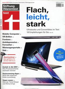 Titelblatt der Zeitschrift test im Geschenkabo