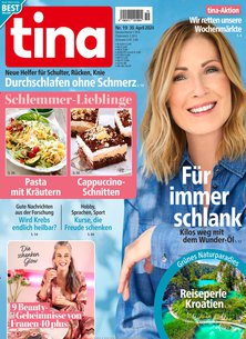 Titelblatt der Zeitschrift tina im Prämienabo