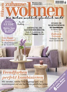 Titelblatt der Zeitschrift zuhause wohnen im Prämienabo