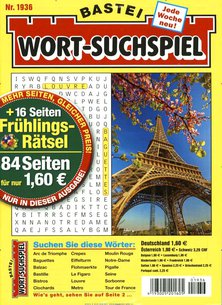 Titelblatt der Zeitschrift WORT-SUCHSPIEL Leser werben
