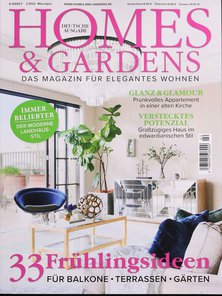 Titelblatt der Zeitschrift HOMES & GARDENS im Prämienabo