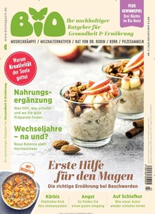 Titelblatt der Zeitschrift Bio - Gesundheit für Körper, Geist, Seele im Prämienabo