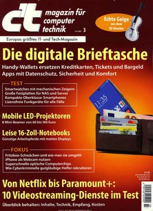 Titelblatt der Zeitschrift c't magazin für computertechnik im Geschenkabo