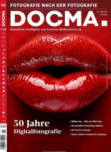 Titelblatt der Zeitschrift DOCMA Magazin für digitale Bildbearbeitung im Prämienabo