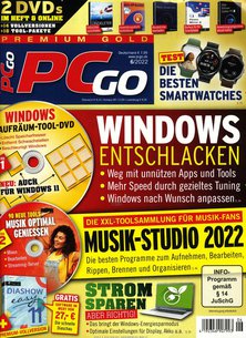 Titelblatt der Zeitschrift PCgo Gold Edition im Geschenkabo