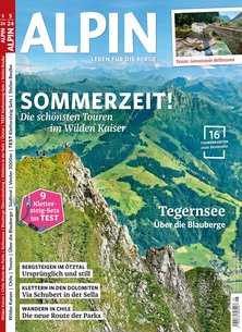 Titelblatt der Zeitschrift ALPIN im Geschenkabo