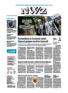 Titelblatt der Zeitschrift NWZ - Neue Württembergische Zeitung