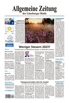 Titelblatt der Zeitschrift Allgemeine Zeitung der Lüneburger Heide