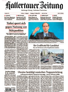 Titelblatt der Zeitschrift Hallertauer Zeitung