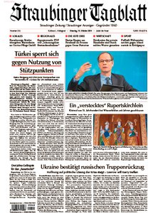 Titelblatt der Zeitschrift Straubinger Tagblatt