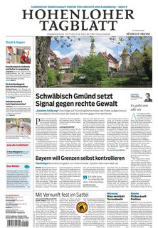 Titelblatt der Zeitschrift Hohenloher Tagblatt