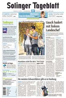 Titelblatt der Zeitschrift Solinger Tageblatt