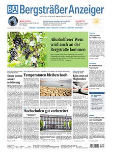 Titelblatt der Zeitschrift Bergsträßer Anzeiger