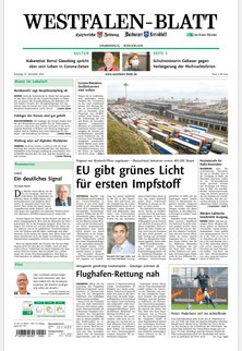 Titelblatt der Zeitschrift Die Lokalzeitung - WESTFALEN-BLATT