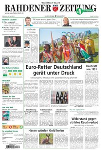 Titelblatt der Zeitschrift Die Lokalzeitung - RAHDENER ZEITUNG
