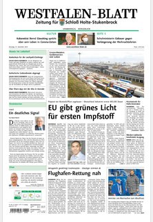 Titelblatt der Zeitschrift Die Lokalzeitung - WESTFALEN-BLATT