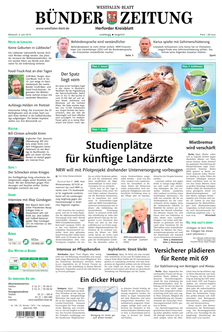 Titelblatt der Zeitschrift Die Lokalzeitung - WESTFALEN-BLATT