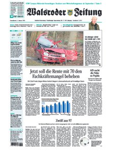 Titelblatt der Zeitschrift Walsroder Zeitung