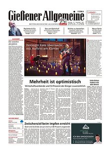 Titelblatt der Zeitschrift Gießener Allgemeine Zeitung