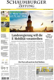 Titelblatt der Zeitschrift Schaumburger Zeitung