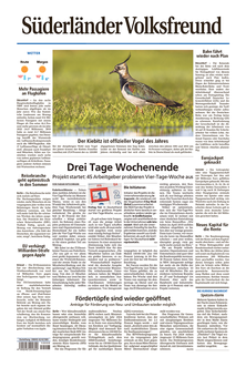 Titelblatt der Zeitschrift Süderländer Volksfreund