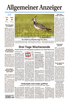 Titelblatt der Zeitschrift Allgemeiner Anzeiger