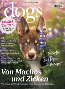 Titelblatt der Zeitschrift dogs im Geschenkabo